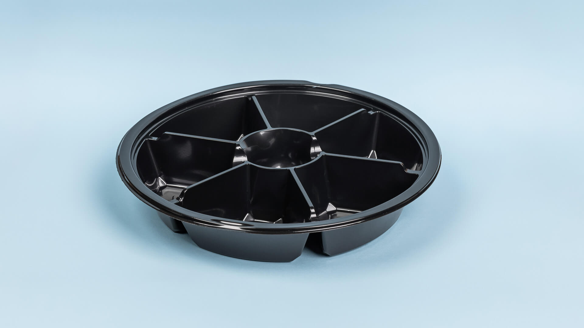 Caserole PET L - 450 S negre (7 secții)